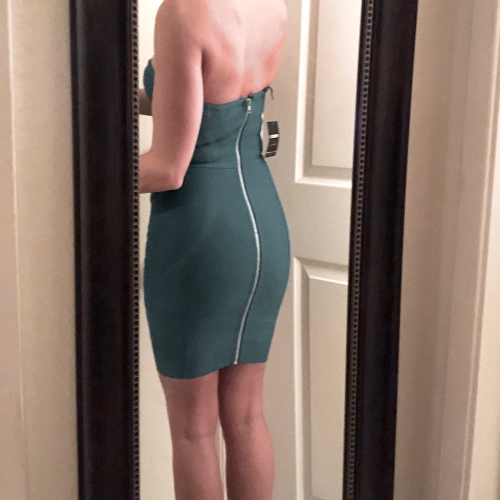 Forever 21- Sexy Teal Bandage Dress - Picture 4 of 4